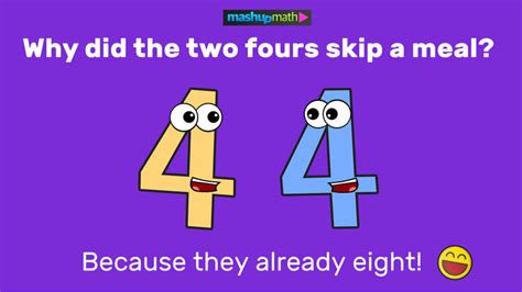 funny 4 digit numbers|11 Silly Jokes About Numbers (for All Ages) — Mashup Math.
